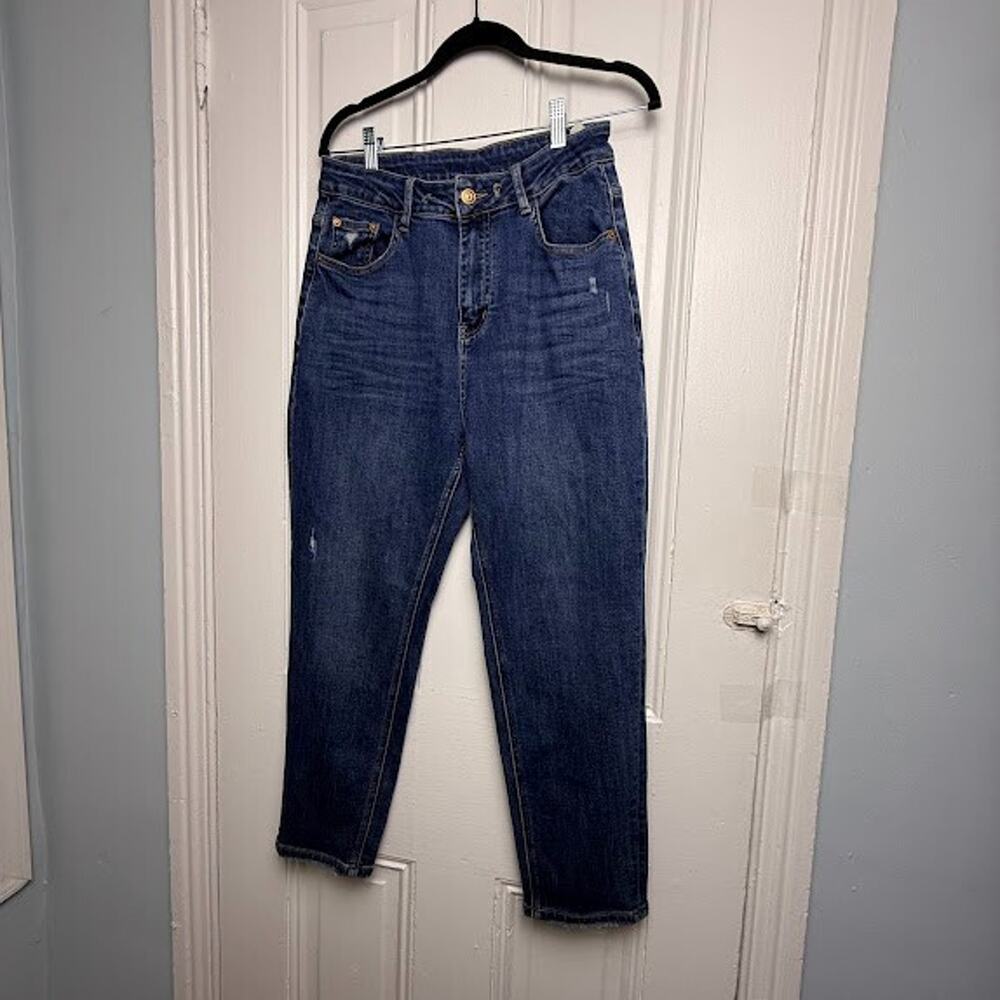 Prosperity Denim Womens 29 Blue Jeans Tapered Zip Fly High Rise Stretch